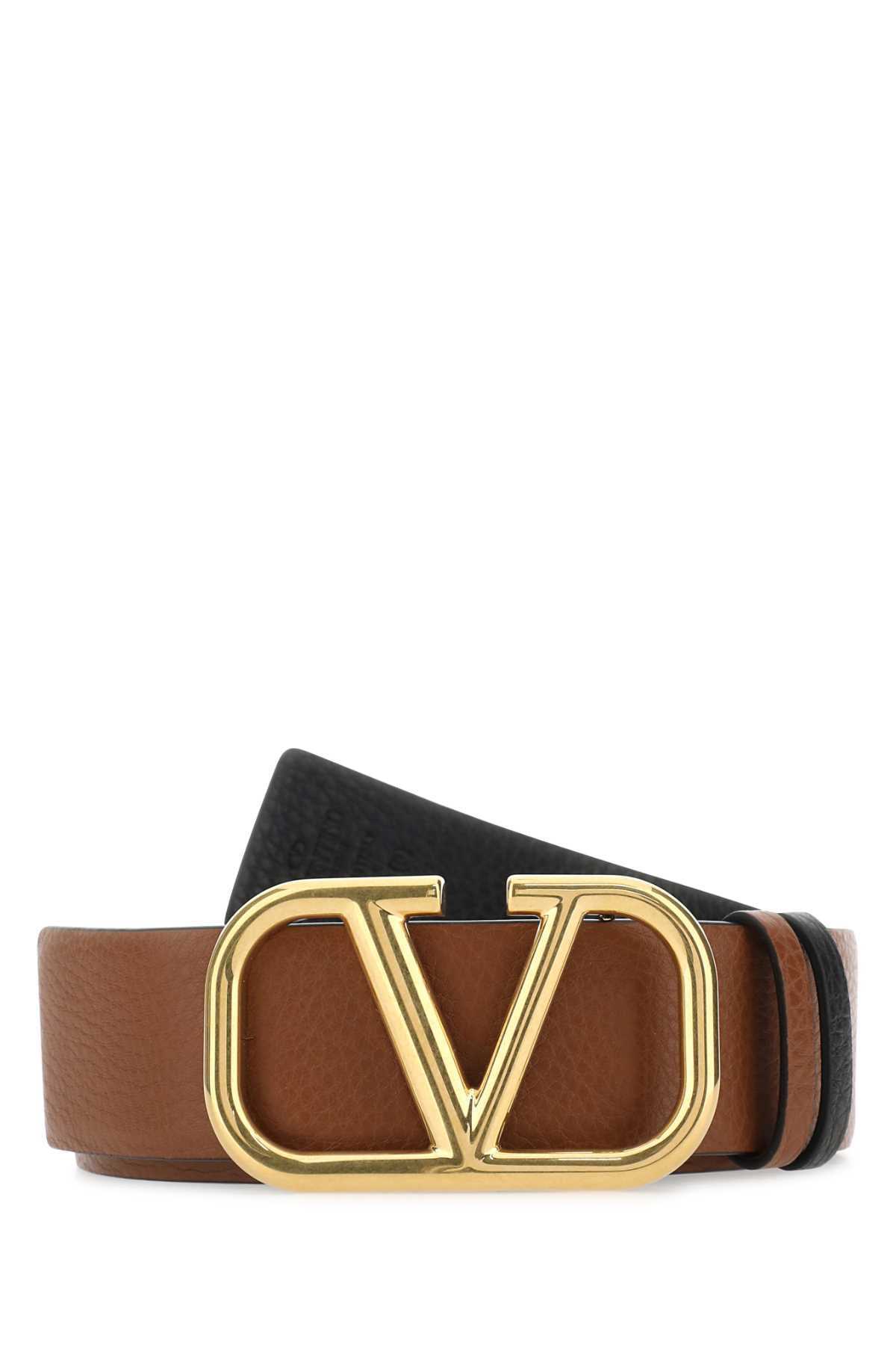 Valentino Garavani VLogo Reversible Leather Belt - Black for Men