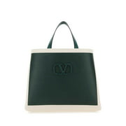 Valentino Garavani Man Two-Tone Canvas Vlogo Shopping Bag