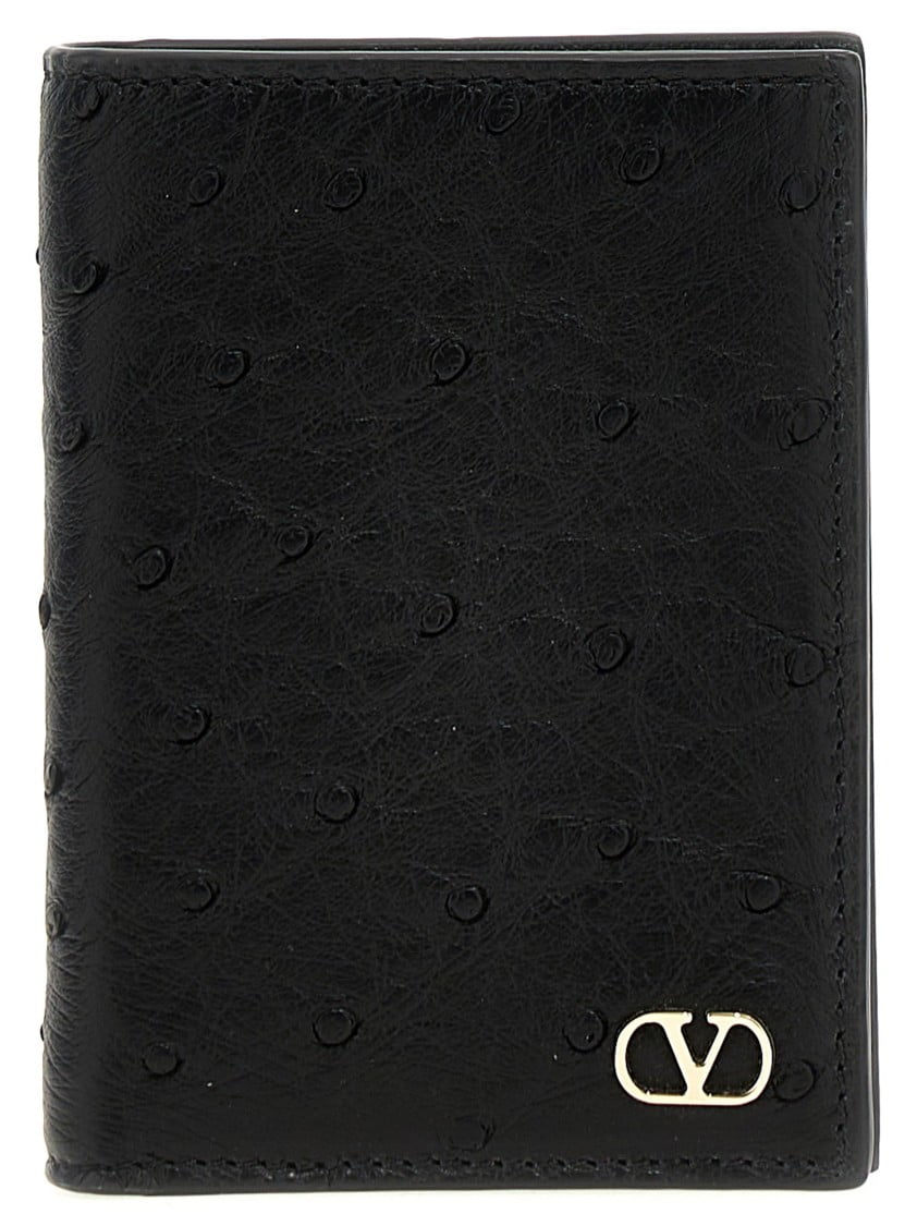 Valentino Garavani Black Calfskin Cardholder
