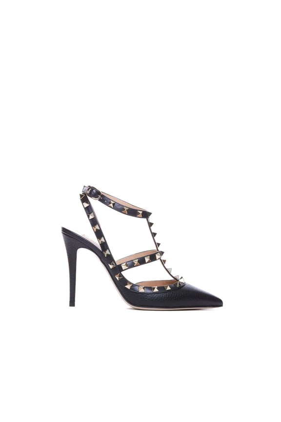 Garavani Pointed Toe Rockstud Pumps Black (Women's)