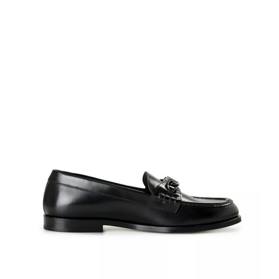 Valentino Garavani Refined Leather Loafers With Signature Logo Plaque Black (Men's)