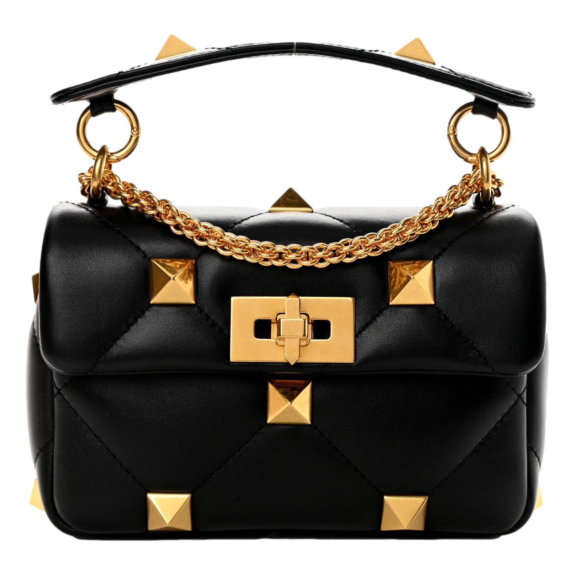 【VALENTINO】ROMAN STUD CROSSBODY BAG Valentino Garavani Roman Stud Small Crossbody Bag Black