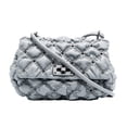 thumbnail image 1 of Valentino Garavani Spike Me Gray Leather Crossbody Bag Medium, 1 of 10