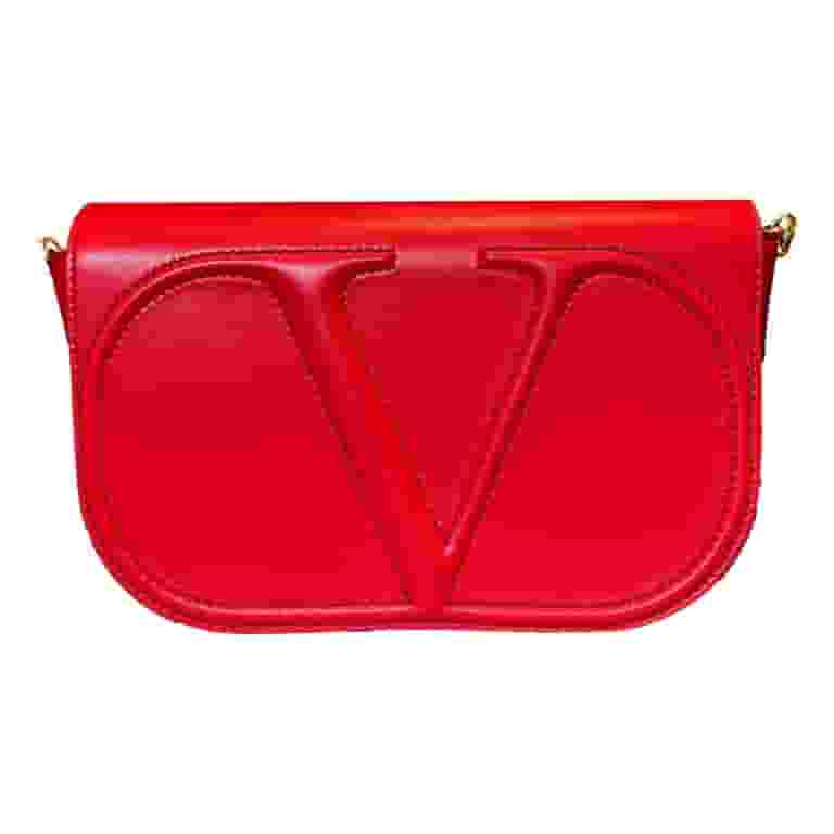 Valentino Garavani VLogo Walk Large Crossbody Bag Red Calf Valentino Garavani VLogo Walk Large Crossbody Bag Red Calf