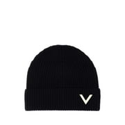 Valentino Garavani Woman Black Cashmere Beanie Hat
