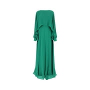 Valentino Garavani Woman Grass Green Crepe Long Dress