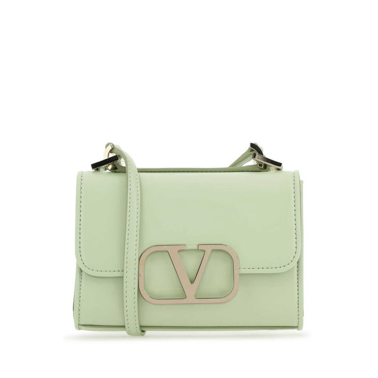 Valentino Garavani Woman Pastel Green Vlogo Crossbody Bag