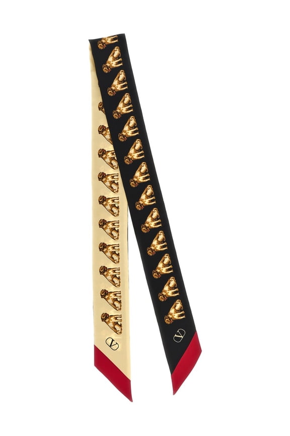 Petit Charles Silk Scarf, Black