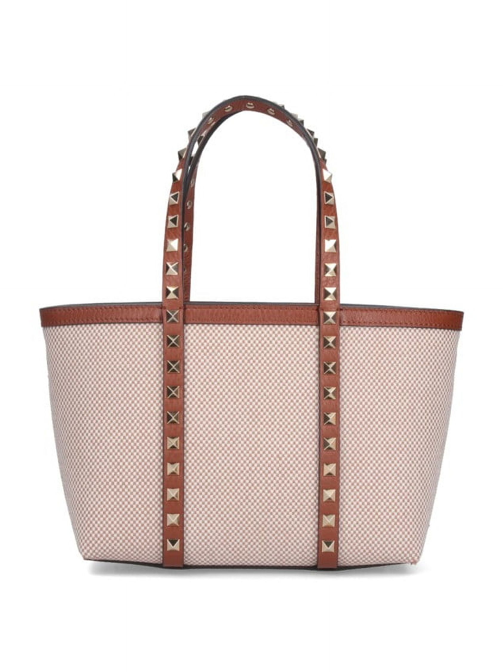 トートバッグ VALENTINO GARAVANI 'Rockstud' small shopping bag Beige Valentino Garavani Women's