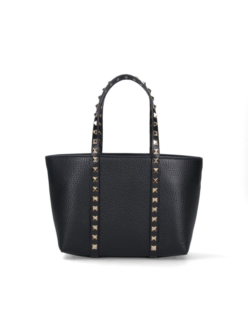 Valentino Garavani Women's Small 'Rockstud' Top Handle Bag – Black