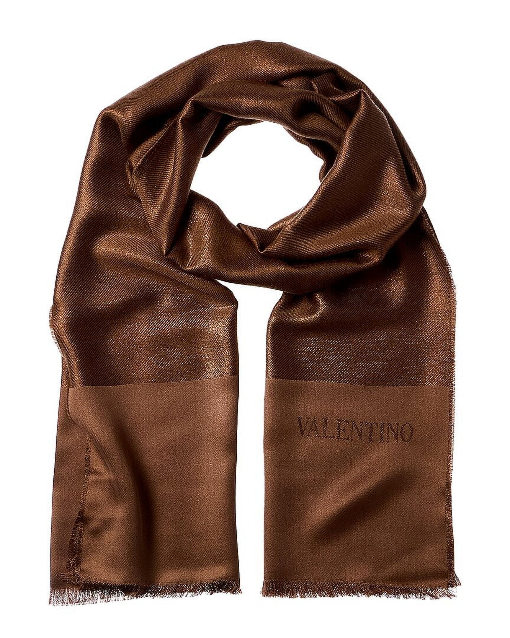 Valentino Garavani feather-detailing wraparound-style scarf - Neutrals