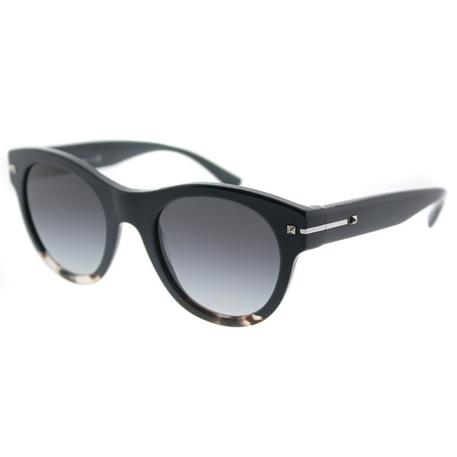 Valentino  Plastic Womens Round Sunglasses Blu/Ice Havana 51mm Adult