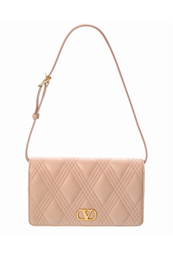 Quiltie 67 Mini Leather Shoulder Bag, Pink