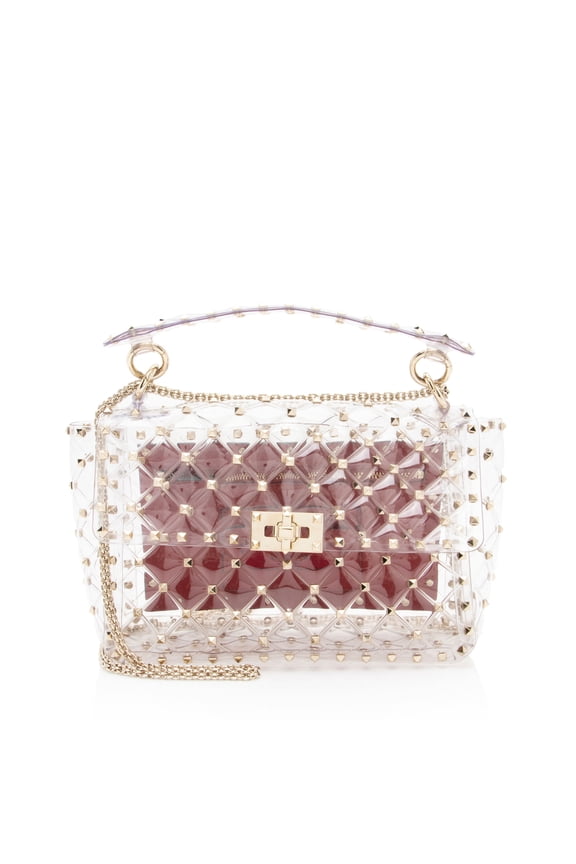 Pre-Owned Valentino Transparent PVC Rockstud Spike Up Shoulder Bag