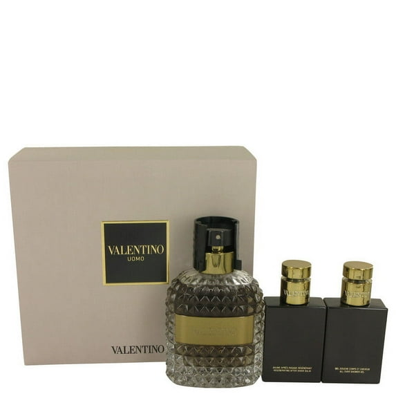 Valentino Uomo by Valentino Gift Set -- 3.4 oz Eau De Toilette Spray + 1.7 oz Shower Gel + 1.7 oz After Shave Balm