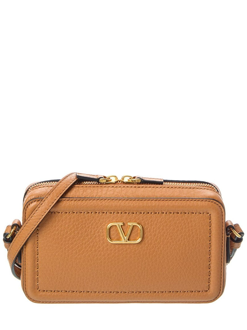 Valentino VLogo Alltime Mini Leather Camera Bag, Brown - Walmart.com
