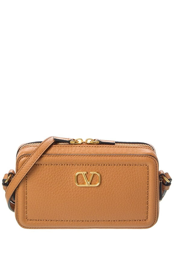 VLogo Alltime Mini Leather Camera Bag, Brown