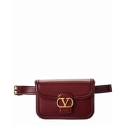 Valentino Garavani Women's "9To5" Leather Pouch Burgundy