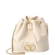 Valentino VLogo Leather Bucket Bag
