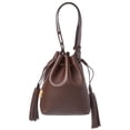 thumbnail image 1 of Valentino VLogo Signature Leather Bucket Bag, Brown, 1 of 4