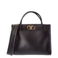 thumbnail image 1 of Valentino VLogo Signature Leather Shoulder Bag, Black, 1 of 5