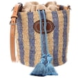 thumbnail image 1 of Valentino VLogo Signature Small Raffia Bucket Bag, Beige, 1 of 4