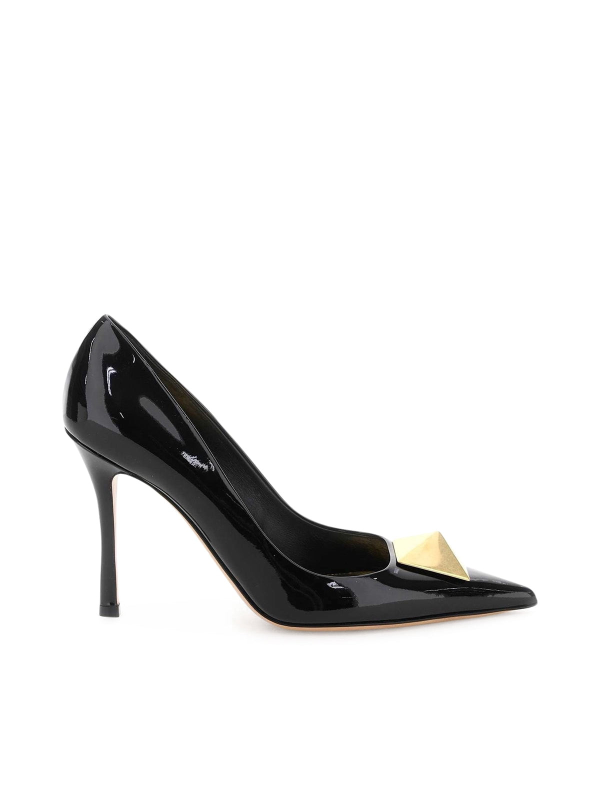 Valentino Garavani Black One Stud Platform Heels