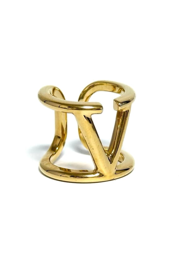 Pre-Owned Valentino Women's V Logo Signature Metal Ring