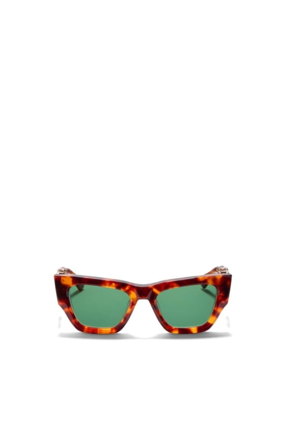 Women's V - Sette Angular Tortoiseshell Sunglasses Brown