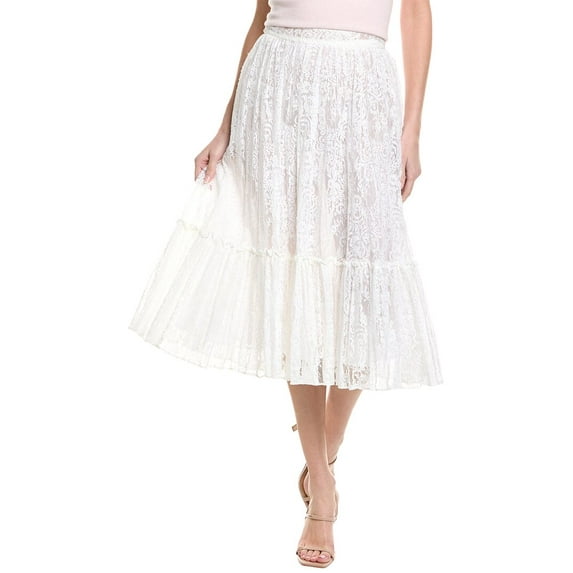 Valentino womens Lace Skirt, 38, White