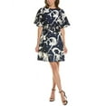 thumbnail image 1 of Valentino womens  Silk A-Line Dress, 40, Navy, 1 of 3