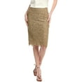 thumbnail image 1 of Valentino womens  Silk-Blend Pencil Skirt, 38, Gold, 1 of 3