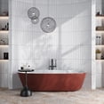 thumbnail image 1 of Valenza 2x16 Soft White Ceramic Zellige Subway Wall Tile (10.76 sq ft/case) - 50 Pack, 1 of 6