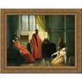 thumbnail image 1 of Valenza Gradenigo before the Inquisitor 24x20 Gold Ornate Wood Framed Canvas Art by Francesco Hayez, 1 of 2