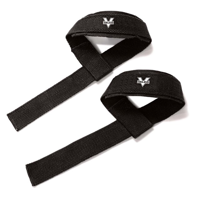 Valeo Cotton Lifting Straps with Heavy Duty 100 Cotton Straps, One