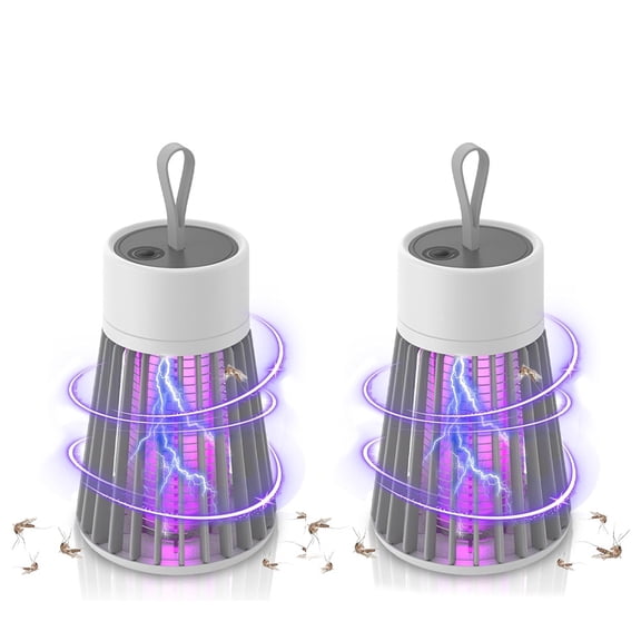 Valeon Bug Zapper, USB Rechargeable Mosquito Killer Lamp, 360° Light Insect Trap ,Hidden Safety Electric Grid, Cordless Portable Hanging Design, Long Lasting Pest Eliminator, Ideal for Indoor and Ou