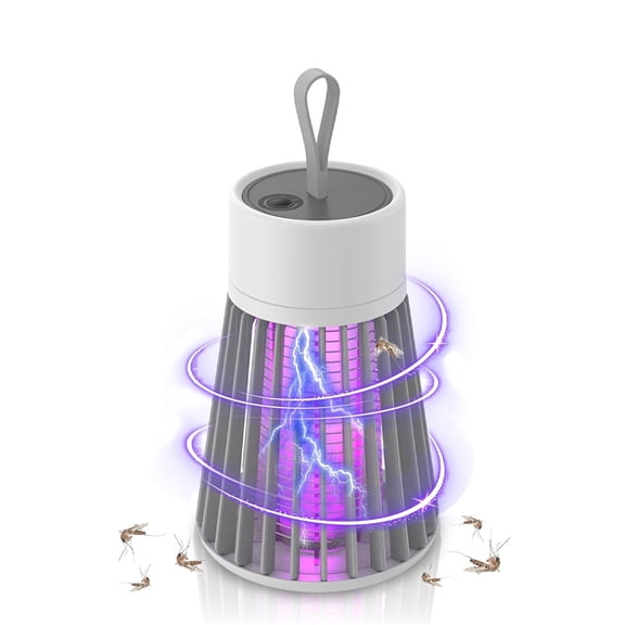 Valeon Bug Zapper, USB Rechargeable Mosquito Killer Lamp, 360° Light Insect Trap ,Hidden Safety Electric Grid, Cordless Portable Hanging Design, Long Lasting Pest Eliminator, Ideal for Indoor and Ou
