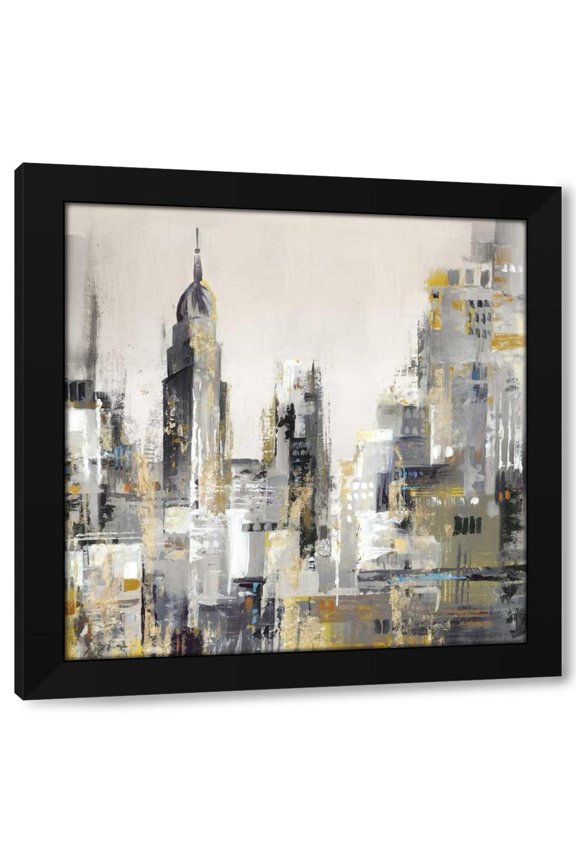 Valeria Mravyan 12x12 Black Modern Wood Framed Wall Art Titled - New York I