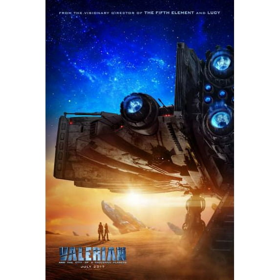 Valerian Movie Poster 16in x 24in 16x24 #445898 Multi-Color Square Adults Western Graphic