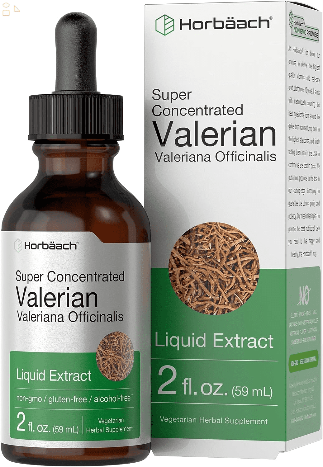 Valerian Root Extract Drops 2 Fl Oz Alcohol Free Vegetarian, Non