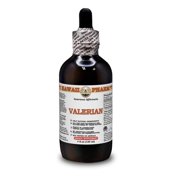 Valerian (Valeriana Officinalis) Dry Root Liquid Extract. Expertly Extracted by Trusted HawaiiPharm Brand. Absolutely Natural. Proudly made in USA. Tincture 4 Fl.Oz