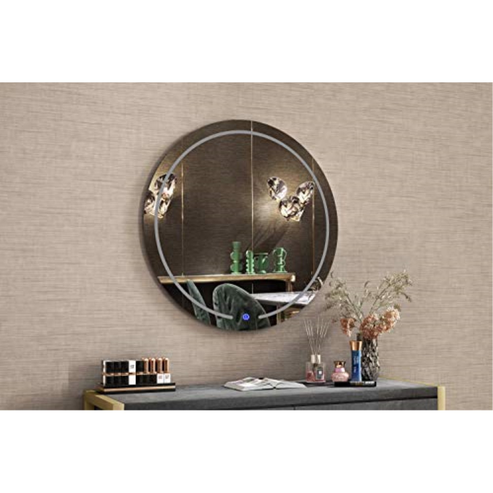 Valerie Modern LED Round Wall Mirror