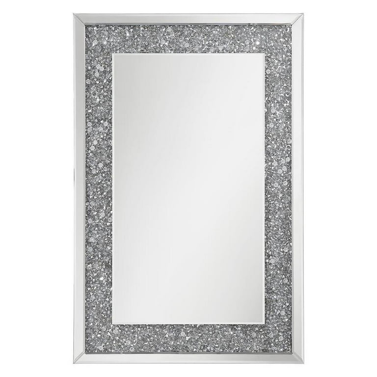 UNA VALERIE / ウナヴァレリェ Valerie Crystal Inlay Rectangle Wall Mirror - Walmart.com