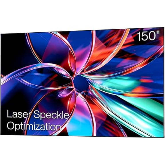 Valerion 150" PureVision Fixed Frame Projector Screen, PET Matte White, 4K/8K UHD Ready, 1.0 Gain, UST & Long Throw Compatible