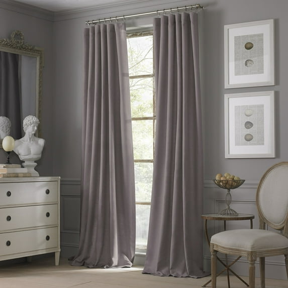 Valeron Estate Cotton Linen 84-Inch Window Curtain Panel in Amethyst