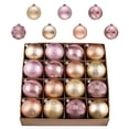 thumbnail image 1 of Valery Madelyn 16ct 3.15" Christmas Ornaments, Pink Gold Christmas Tree Ornaments for Holiday Party Decor, 1 of 7