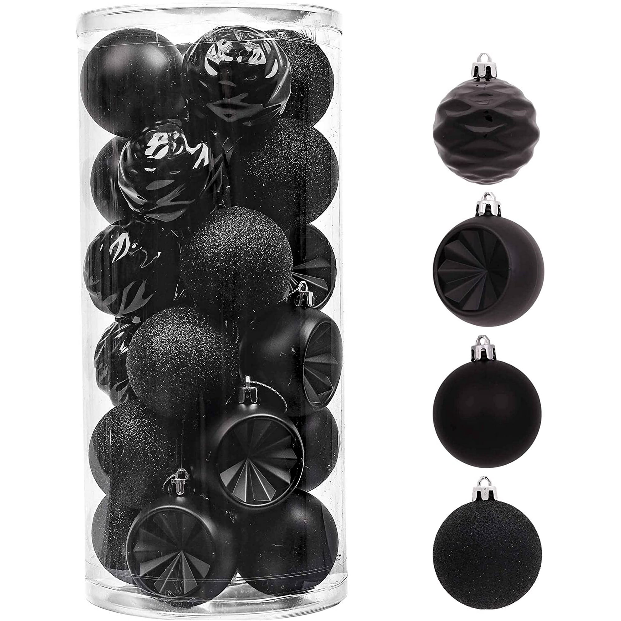 Valery Madelyn 24ct 2.36 inches Black Halloween Ball Ornaments ...