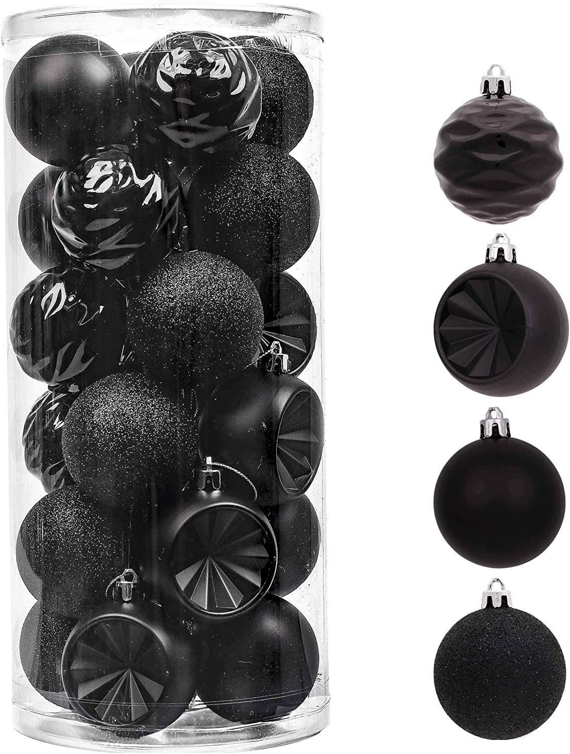 Valery Madelyn 30ct 2.36 Inches Christmas Ornaments Set, Black and White  Shatterproof Christmas Tree Decorations Ball Ornaments Bulk, Modern Hanging  Ornaments for Xmas Trees Holiday Decor 