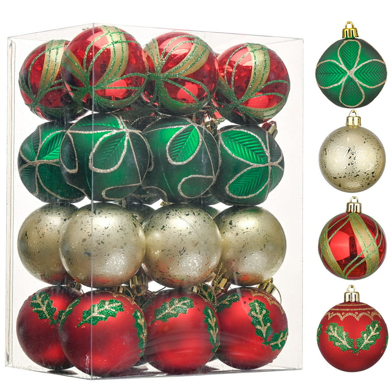 Valery Madelyn 24ct 2.36 inches Christmas Ornaments, Black