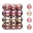 thumbnail image 1 of Valery Madelyn 24ct 2.36" Christmas Ball Ornaments, Pink Gold Shatterproof Ornaments for Christmas Tree Decor, 1 of 6